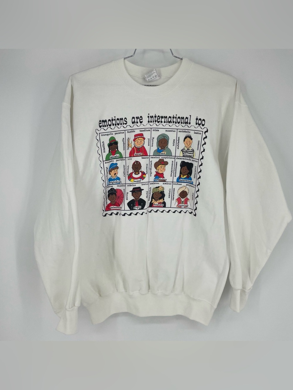 Vintage Emotions Are International Too Crewneck Size Large sweatshirt Hanes